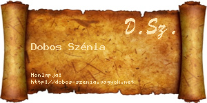 Dobos Szénia névjegykártya